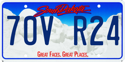 SD license plate 70VR24
