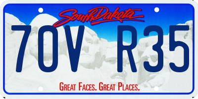 SD license plate 70VR35