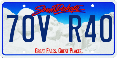 SD license plate 70VR40