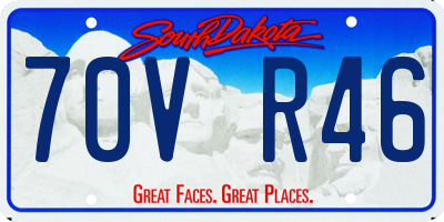 SD license plate 70VR46