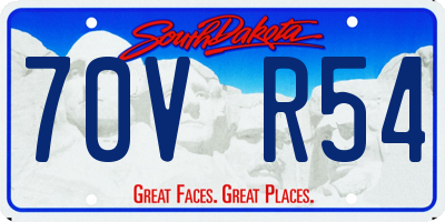 SD license plate 70VR54