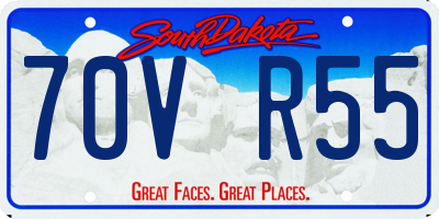 SD license plate 70VR55