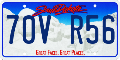 SD license plate 70VR56