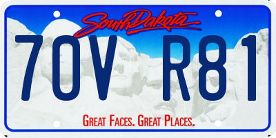 SD license plate 70VR81