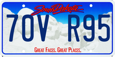 SD license plate 70VR95