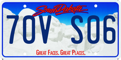 SD license plate 70VS06