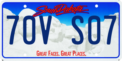 SD license plate 70VS07