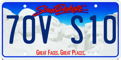 SD license plate 70VS10