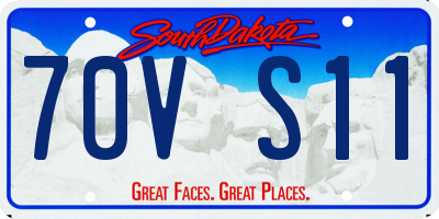 SD license plate 70VS11