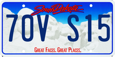 SD license plate 70VS15