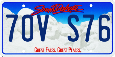SD license plate 70VS76