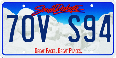 SD license plate 70VS94