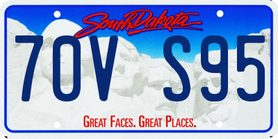 SD license plate 70VS95