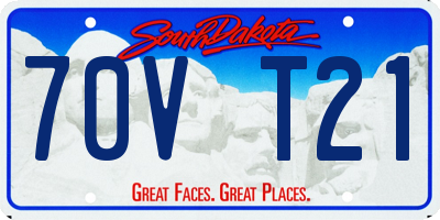 SD license plate 70VT21