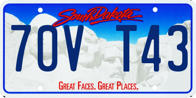 SD license plate 70VT43