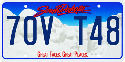 SD license plate 70VT48