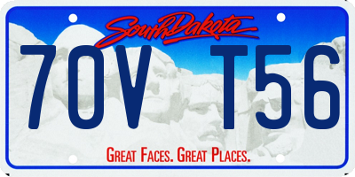 SD license plate 70VT56