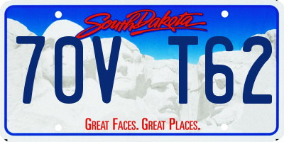 SD license plate 70VT62