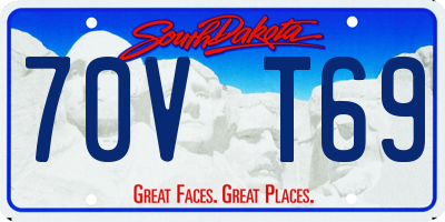 SD license plate 70VT69