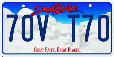SD license plate 70VT70