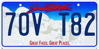 SD license plate 70VT82