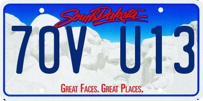 SD license plate 70VU13