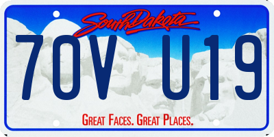 SD license plate 70VU19