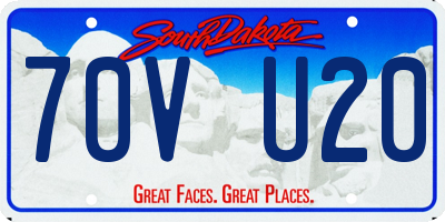 SD license plate 70VU20