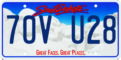 SD license plate 70VU28