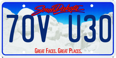 SD license plate 70VU30