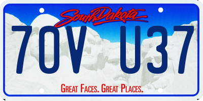 SD license plate 70VU37