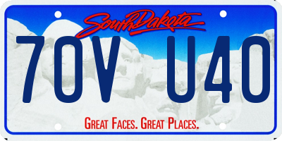 SD license plate 70VU40