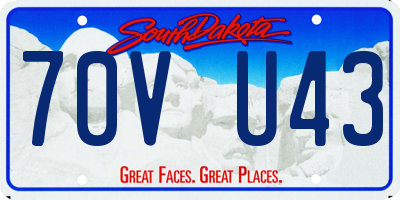 SD license plate 70VU43