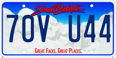 SD license plate 70VU44