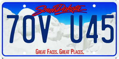 SD license plate 70VU45