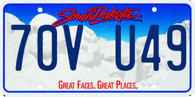 SD license plate 70VU49