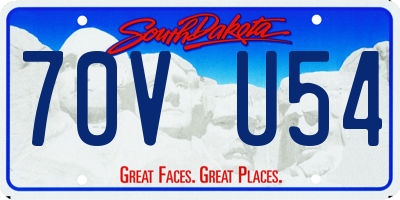 SD license plate 70VU54