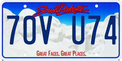 SD license plate 70VU74