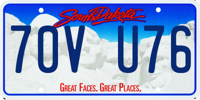 SD license plate 70VU76