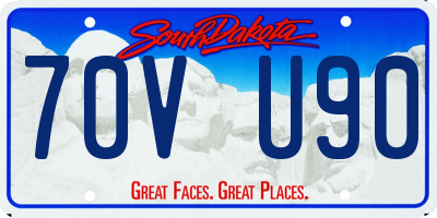 SD license plate 70VU90