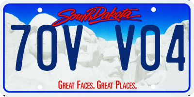 SD license plate 70VV04