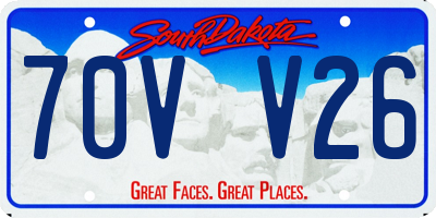 SD license plate 70VV26