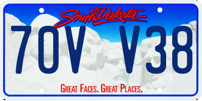 SD license plate 70VV38