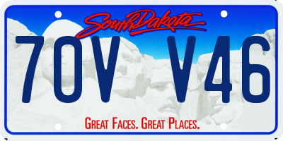 SD license plate 70VV46