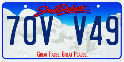 SD license plate 70VV49