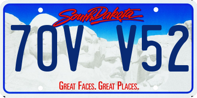 SD license plate 70VV52