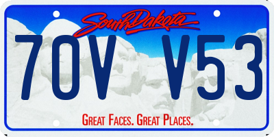SD license plate 70VV53