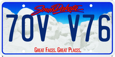 SD license plate 70VV76
