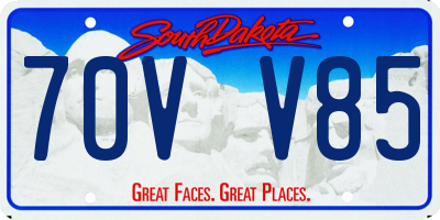 SD license plate 70VV85