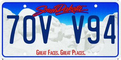 SD license plate 70VV94